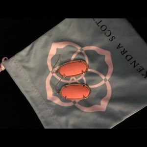 Coral Kendra Scott ear hooks